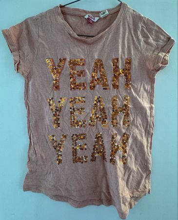 Sparkly "YEAH YEAH YEAH" T-Shirt - Size 140/9-10yrs