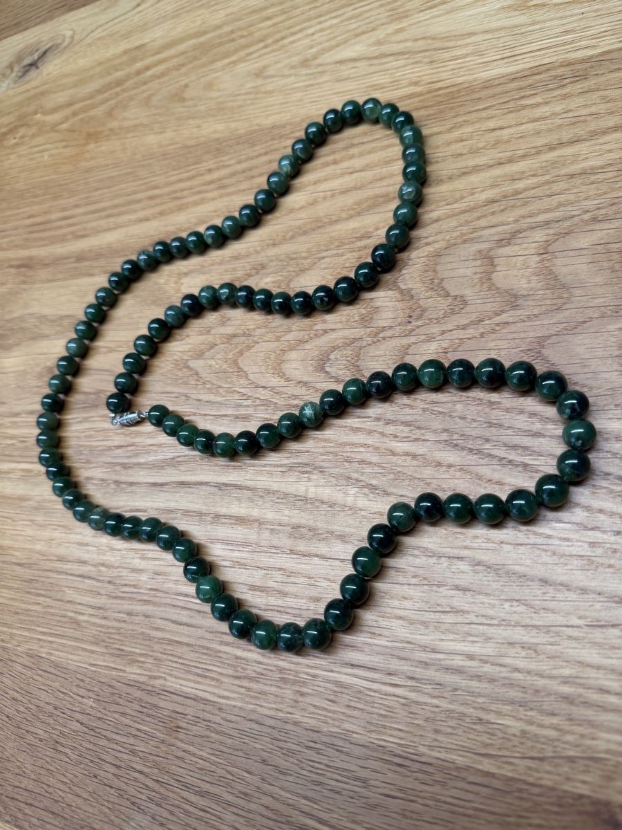 Catenine: Grüne Stein Collier / Halskette (Jade oder Malachit?) – Usato da Horn venduto da HanSolo. 1