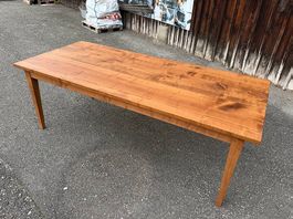 Biedermeier Holztisch Kirschbaum patiniert geölt 220 x 95 cm
