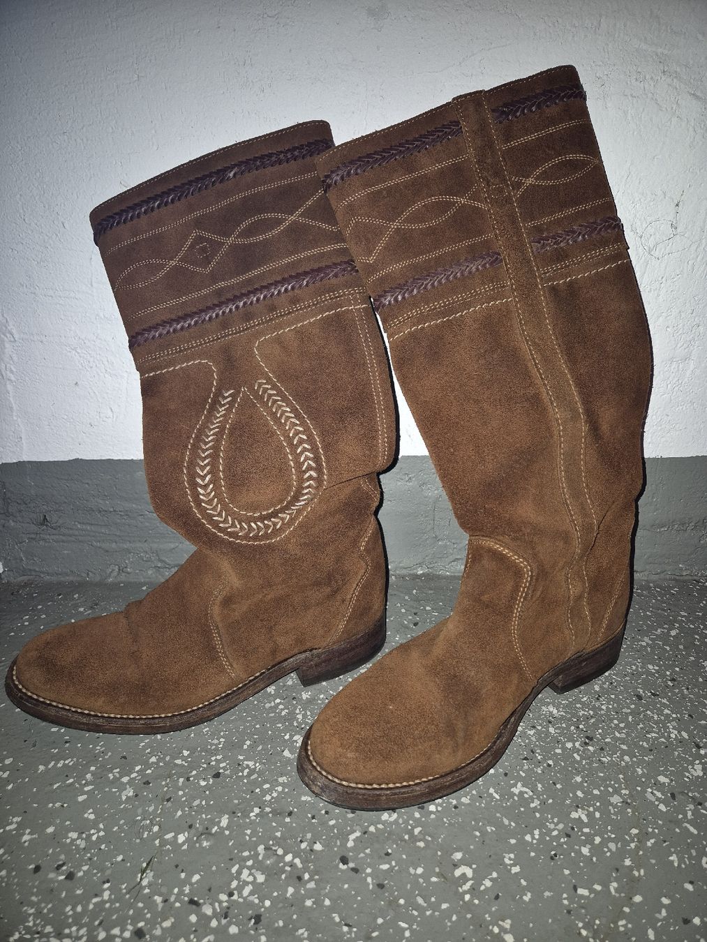 Sancho Abarca Damenschuhe: Sancho Boots Braune Wildlederstiefel, Gr. 38 – Gebraucht aus Basel von Waldfee06