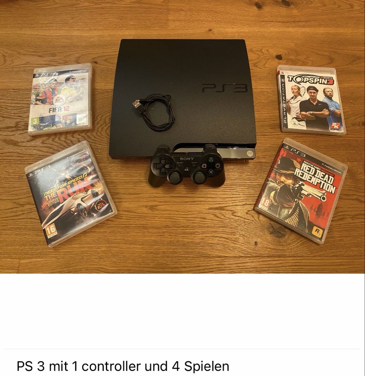 Sony Consoles: PS3 mit 1 Controller und 4 Spielen – D'occasion à Bösingen par Meus