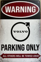 Volvo Parking Only Blechschild neues Logo V40 V90 Englisch