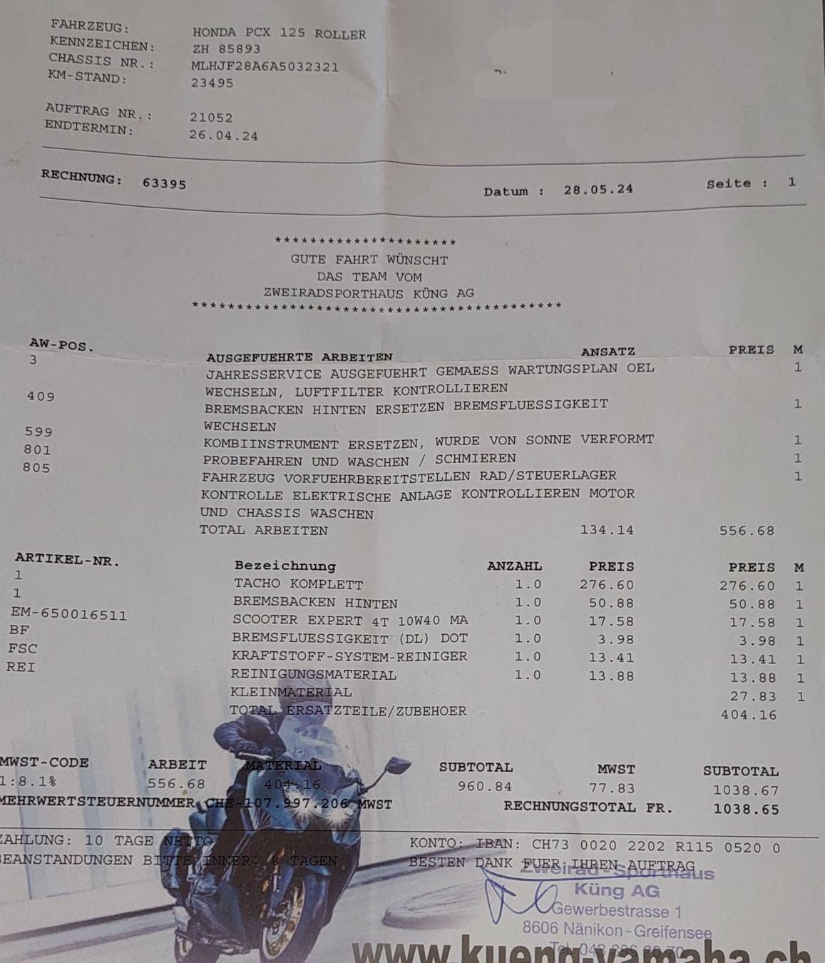 Honda Strasse: Honda PCX125 Roller – Gebraucht aus Uster von bea_pm2v 4