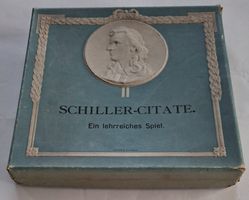 Schiller-Zitate, antikes Spiel um 1905, Vintage, Rarität