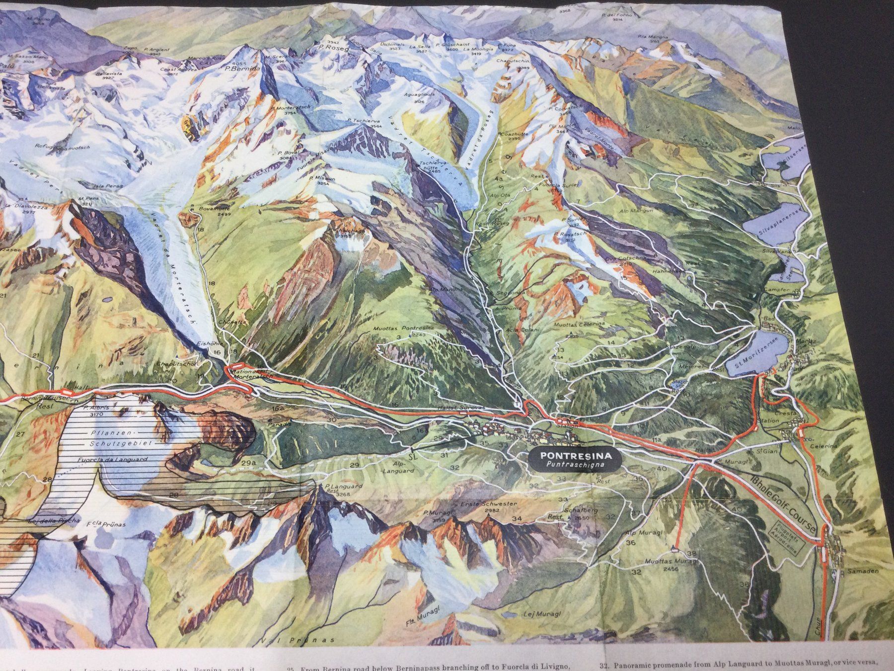 Cartoline postali: Alter Prospekt vom Engandin Pontresina Morteratsch – Usato da Wangen SZ venduto da kuriosum12