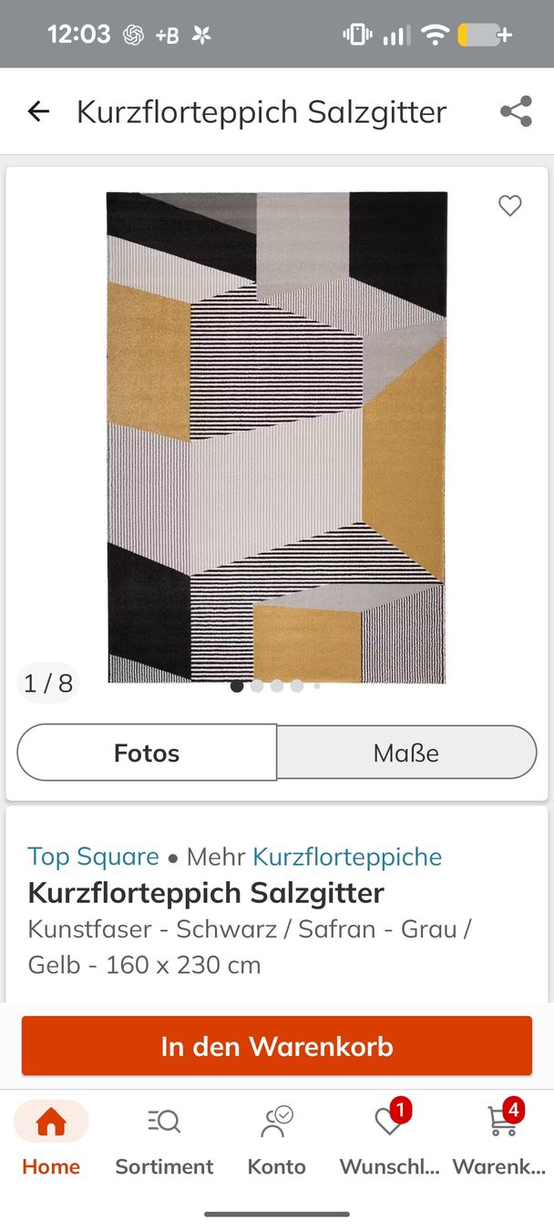 Tappeti: Teppich geometrisches Muster mehrfarbig – Usato da Kehrsatz venduto da Kobleano 1