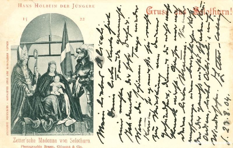 Cartoline postali: Solothurn - Gruss aus ... + 1904 – Usato da Emmenbrücke venduto da teestube