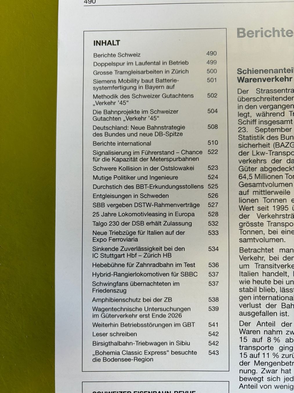 Riviste & Magazine: Schweizer Eisenbahn-Revue 11/2025, Einzelheft, Format ca A4 – Nuovo (secondo la descrizione) da Malters venduto da Marosko 1