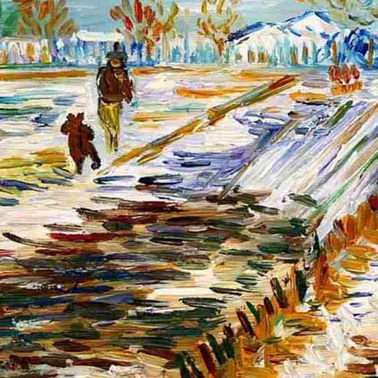 Riproduzioni & Creazioni: Vincent van Gogh - Landschaft mit Schnee – Nuovo (secondo la descrizione) da Larnaca venduto da KunstDepot24 5