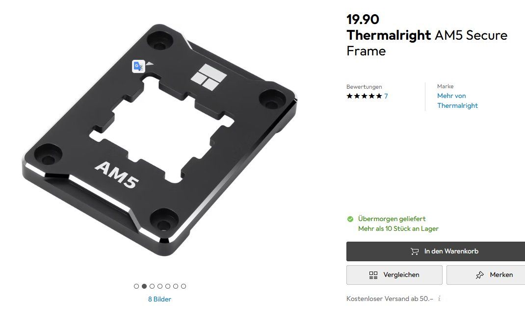 Componenti elettronici: Thermalright AM5 Secure Frame – neu, originalverpackt – Nuovo e nell'imballaggio originale da Solothurn venduto da marois01 1