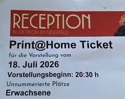 2 Tickets "Reception - KARLS KÜHNE GASSENSCHAU" - 18.07.2026