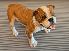 Realistic Bulldog Animal Dog Figurine Statue Castagna 1990