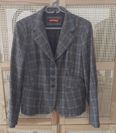 Veste blazer Alan Manoukia laine à carreaux taille L