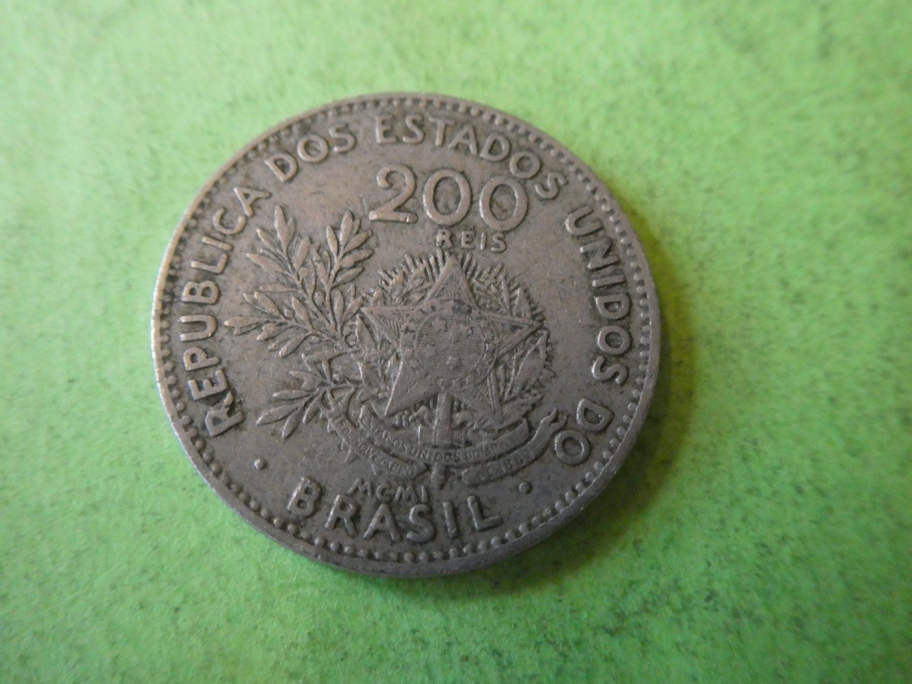 Tutti le monete: Brasilien 1901, 200 Reis – Usato da Hinterforst venduto da Rohusri 1