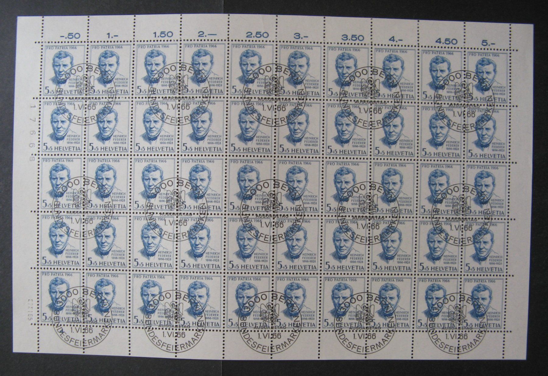 Tutti i francobolli: PP 1966 5 Rappen Bogen mit Ersttagsstempel – Nuovo (secondo la descrizione) da Frauenfeld venduto da Interessent1