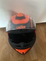 Casque de moto Lazer orange et noir