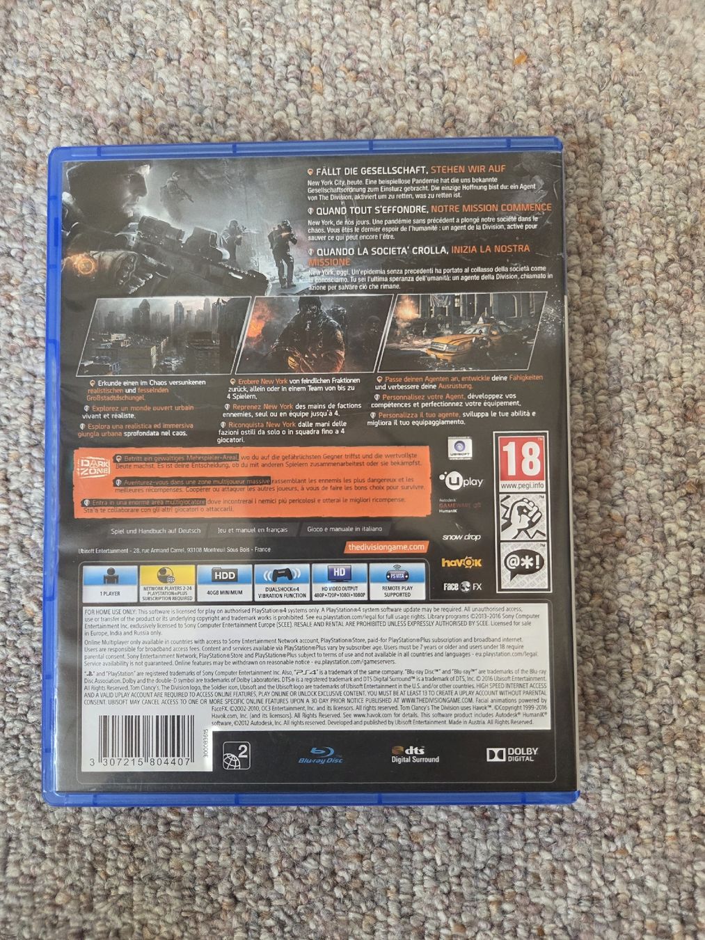 Sony Spiele: Tom Clancy's The Division PS4 Spiel neuwertig – Neu (gemäss Beschreibung) aus Elgg von Darkvoid1991 1