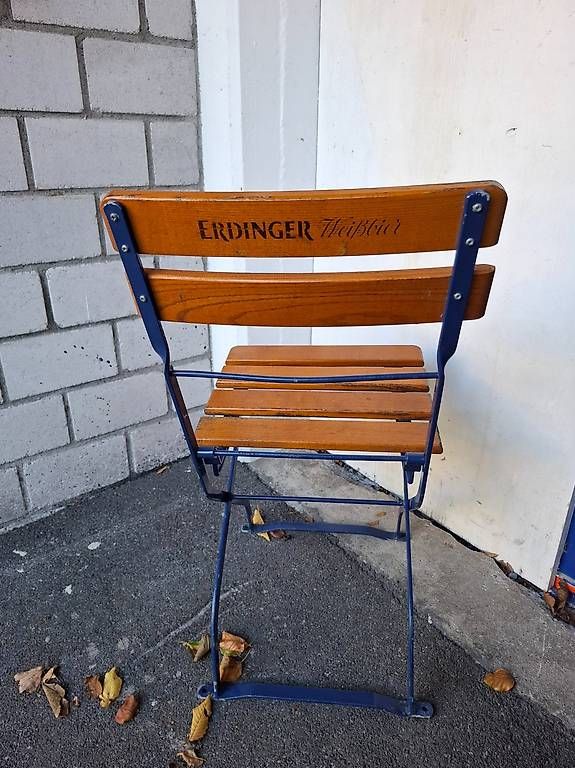 Stühle: Original Erdinger Weissbier Biergarten Klappstuhl – Gebraucht aus Mühlehorn von Flohmarkt-Walensee 3