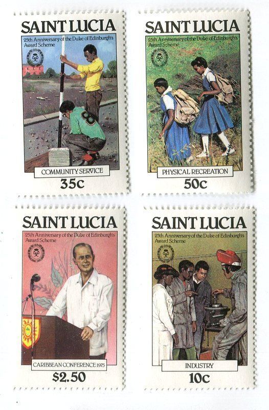 Tutti i francobolli: Briefmarken "Prinz Philip". St. Lucia. – Nuovo e nell'imballaggio originale da Basel venduto da Butsch5