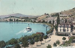 Ansichtskarte Montreux Le Port gelaufen 1911 guter Zustand