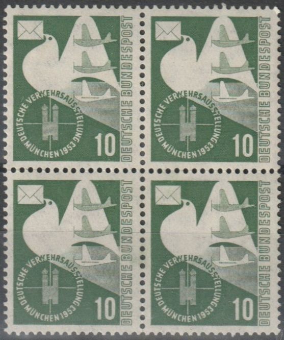 Tutti i francobolli: BRD 168 Viererblock ** Kat 60€ – Usato da Fislisbach venduto da Zigzag12