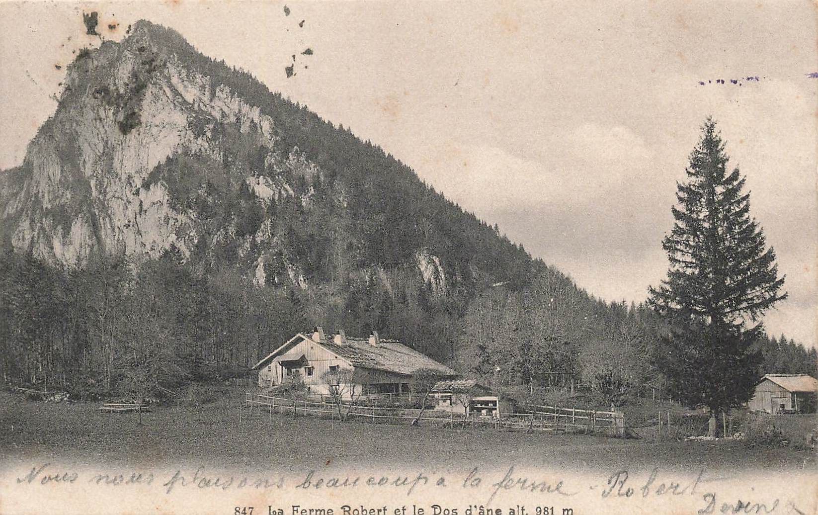Cartoline postali: La ferme robert et le dos d`ane  Noiraigu – Usato da Biasca venduto da Blenio71