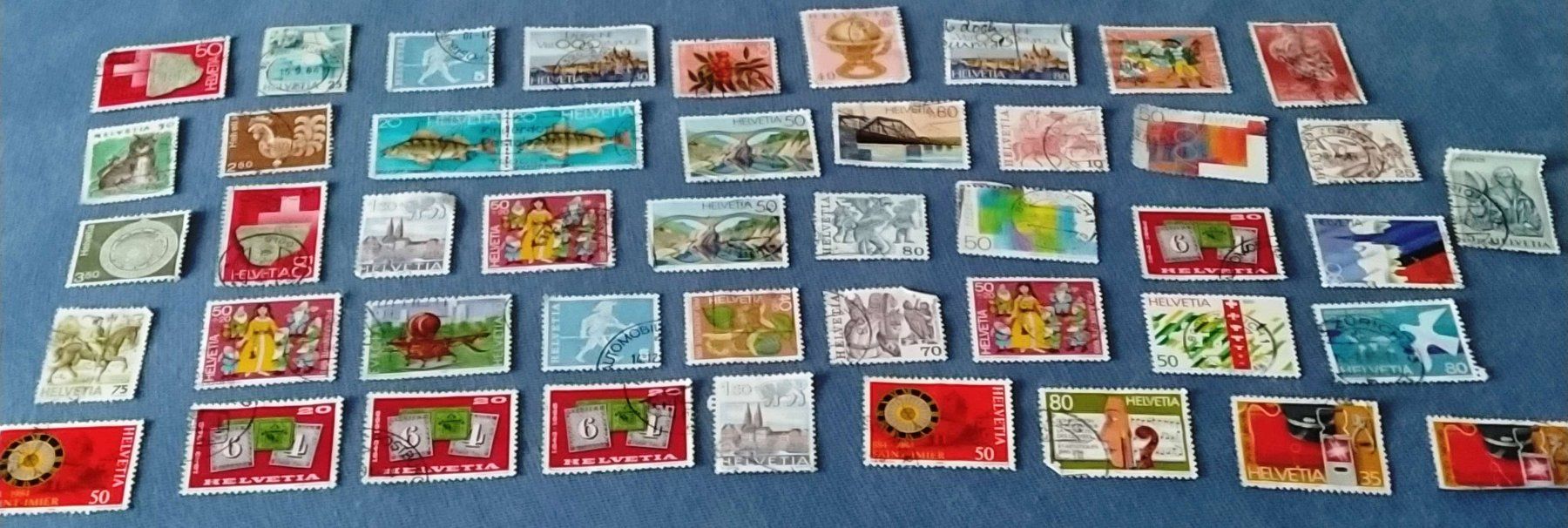 Tutti i francobolli: Briefmarken, Helvetia - 46 Stück - – Usato da Zürich venduto da 1-2-3-Kaufen