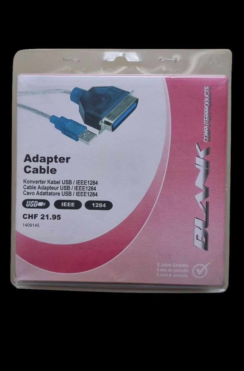 Cavi: Blank Computerproducts Konverter Kabel USB/ IEEE1284 – Nuovo e nell'imballaggio originale da Seewen SZ venduto da Timekeeper
