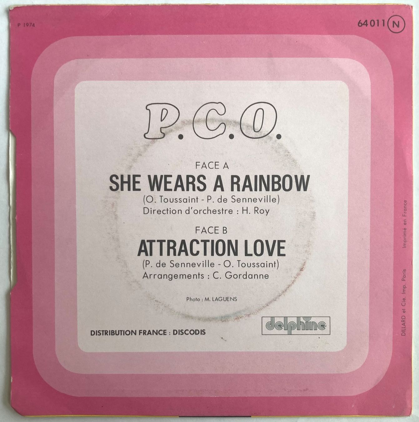 Dischi in vinile: POP CONCERTO ORCHESTRA - SHE WEARS A RAINBOW – Usato da Poliez-Pittet venduto da Newtown-Records 1