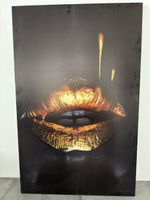 Quadro "Labbra d'Oro": arte moderna per la tua casa!
