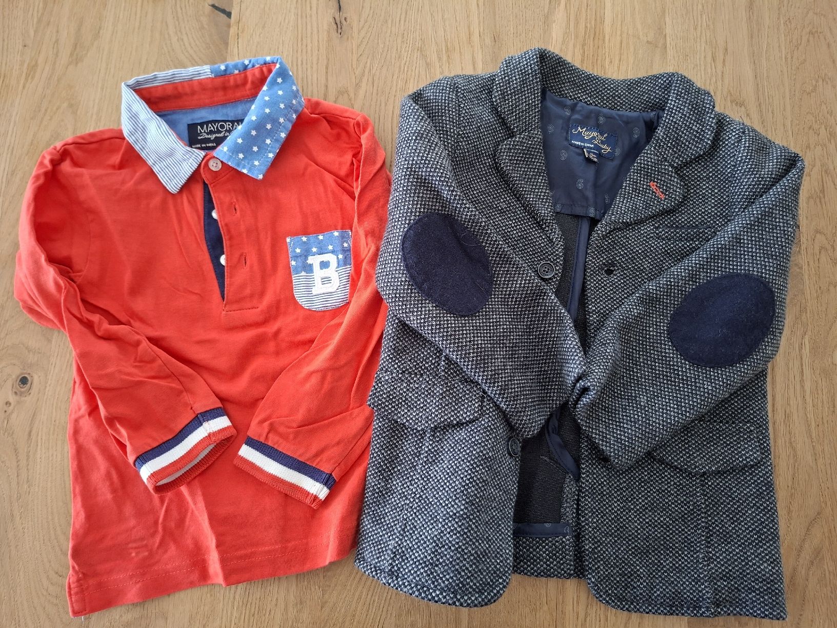 Mayoral Lotti & Set di vestiti: Mayoral Jacket dunkelblau/grau und Langarmshirt – Usato da Frenkendorf venduto da Sir_marlin