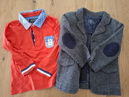 Mayoral Jacket dunkelblau/grau und Langarmshirt