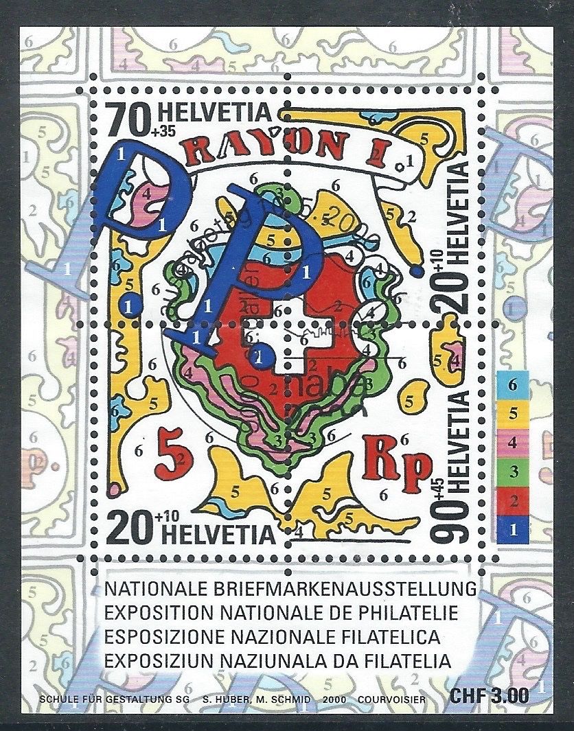 Tutti i francobolli: Suisse - 2000 - Expo.Nationale à St.Gallen Neuf – Usato da Rennaz venduto da lorada01
