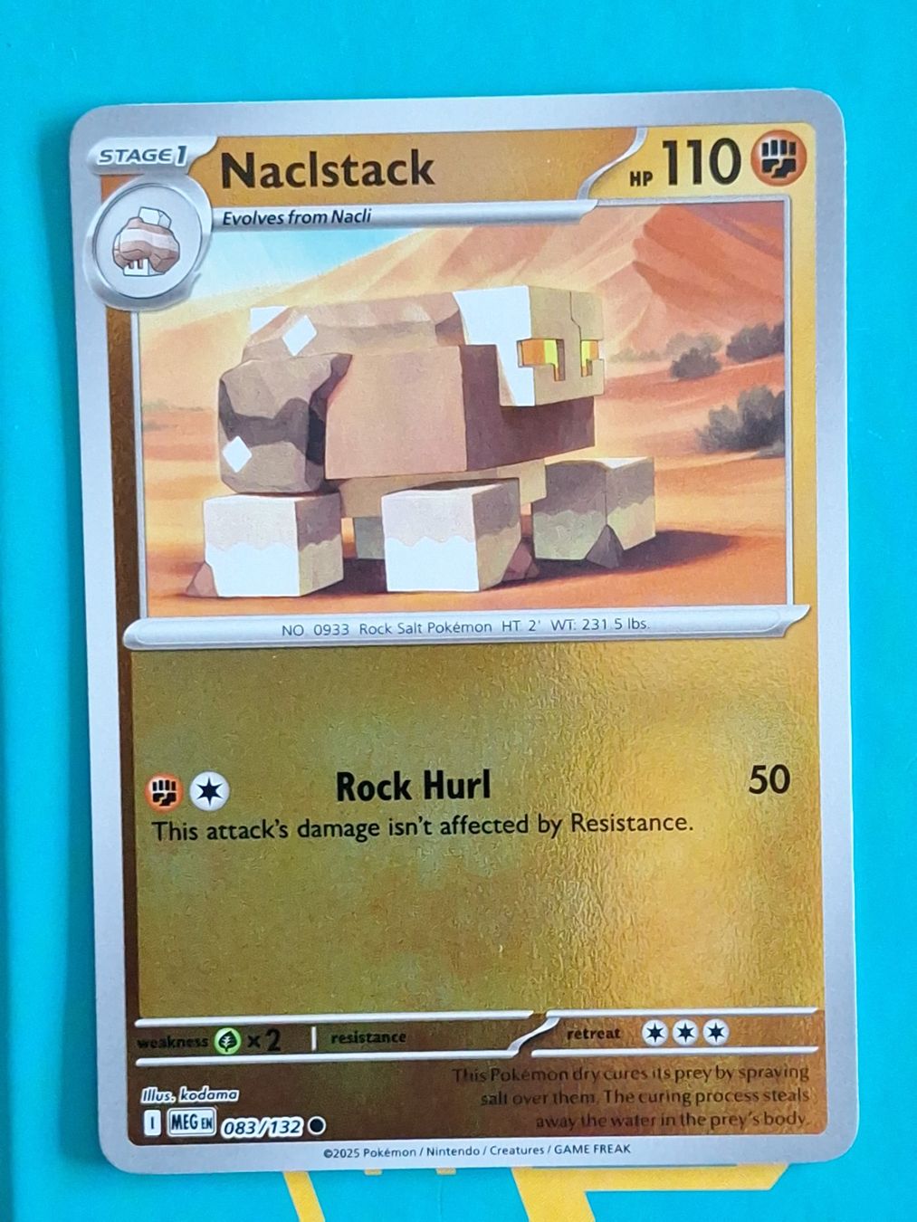 Pokémon Carte collezionabili: Naclstack Reverse Holo Pokemon Mega Evolution #1.8 – Usato da Altstätten SG venduto da GGsGameshop