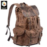 📌 NEU Oldschool Leder Rucksack braun