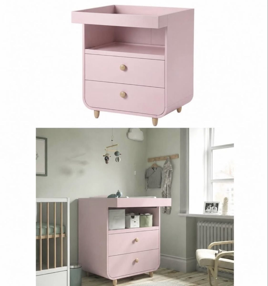 Ikea Fasciatoi & Accessori: Table à langer enfant rose 2 tiroirs / commode – Usato da Cordast venduto da Ancm