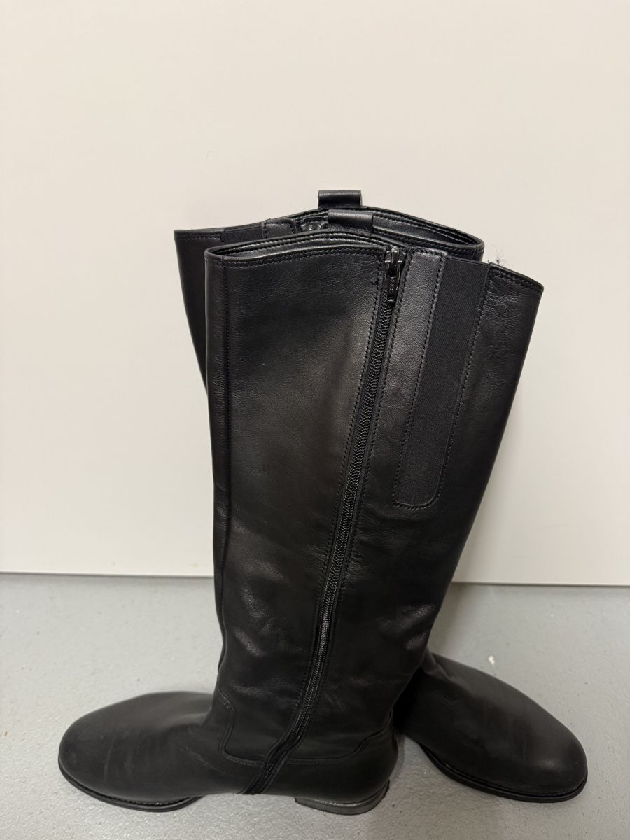 Gabor Damenschuhe: Gabor Lederstiefel, Gr. 38, Schwarz – Gebraucht aus Perlen von b.b10 6