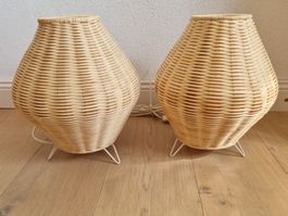 Einzeln zu verkaufen 2 Rattan Tischleuchten Lampen  Ikea