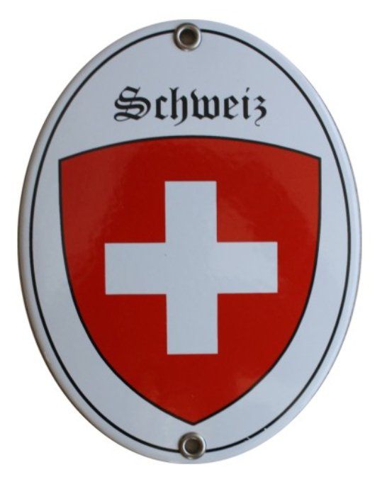 Insegne: Emailschild - Schweiz – Nuovo e nell'imballaggio originale da Ennetbürgen venduto da open24shop