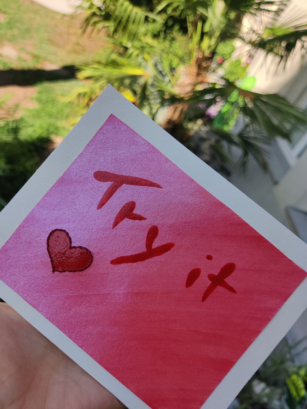 Karten: Try it - Motivationskarte - handgefertigtes Original – Neu und originalverpackt aus Uster von jes_kp95 3