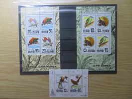Vögel Nordkorea Mi 3427-32** sehr schöner Kleinbogensatz