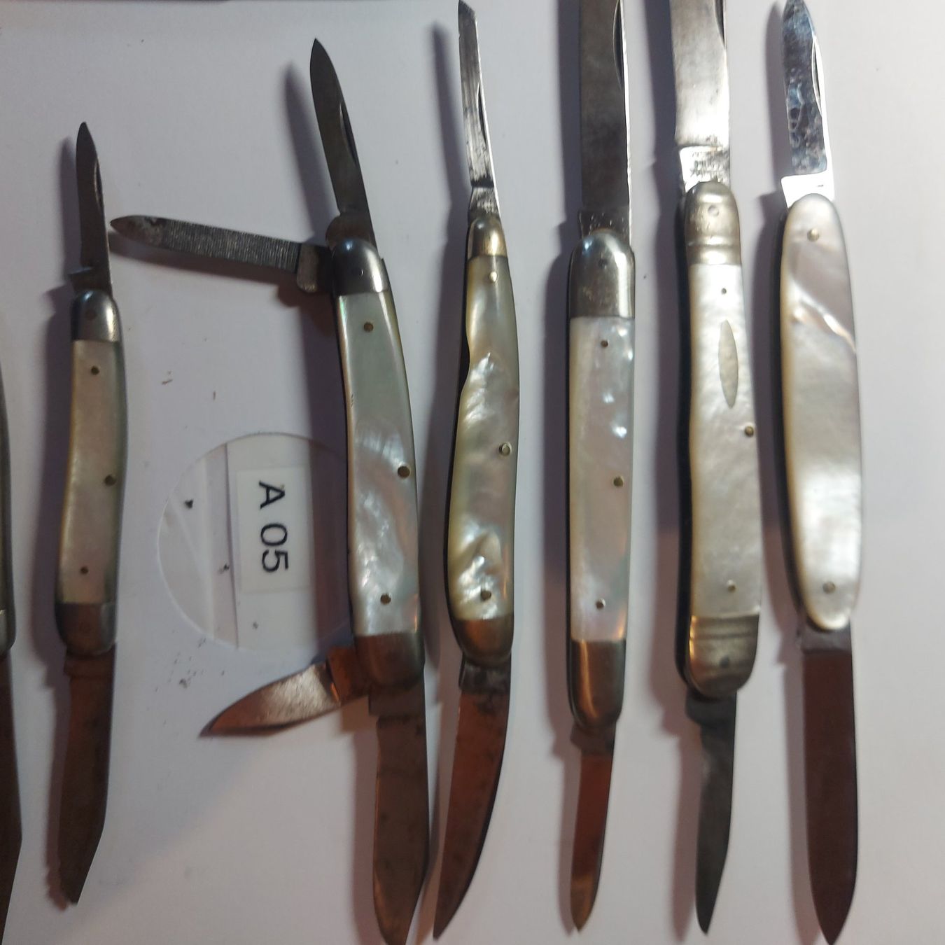 Taschenmesser: 13Taschenmesser mit Perlmuth Griffschalen – Gebraucht aus Opfikon von Seevogt47 2