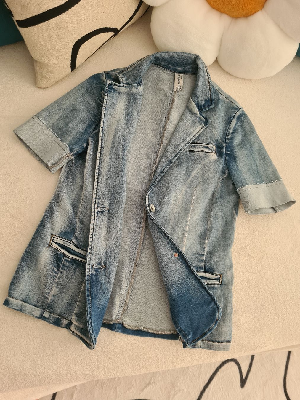 Giacche: Blazer jean délavé marque "DENIM" (M) – Nuovo e nell'imballaggio originale da Etoy venduto da MyStyleMyMode 7