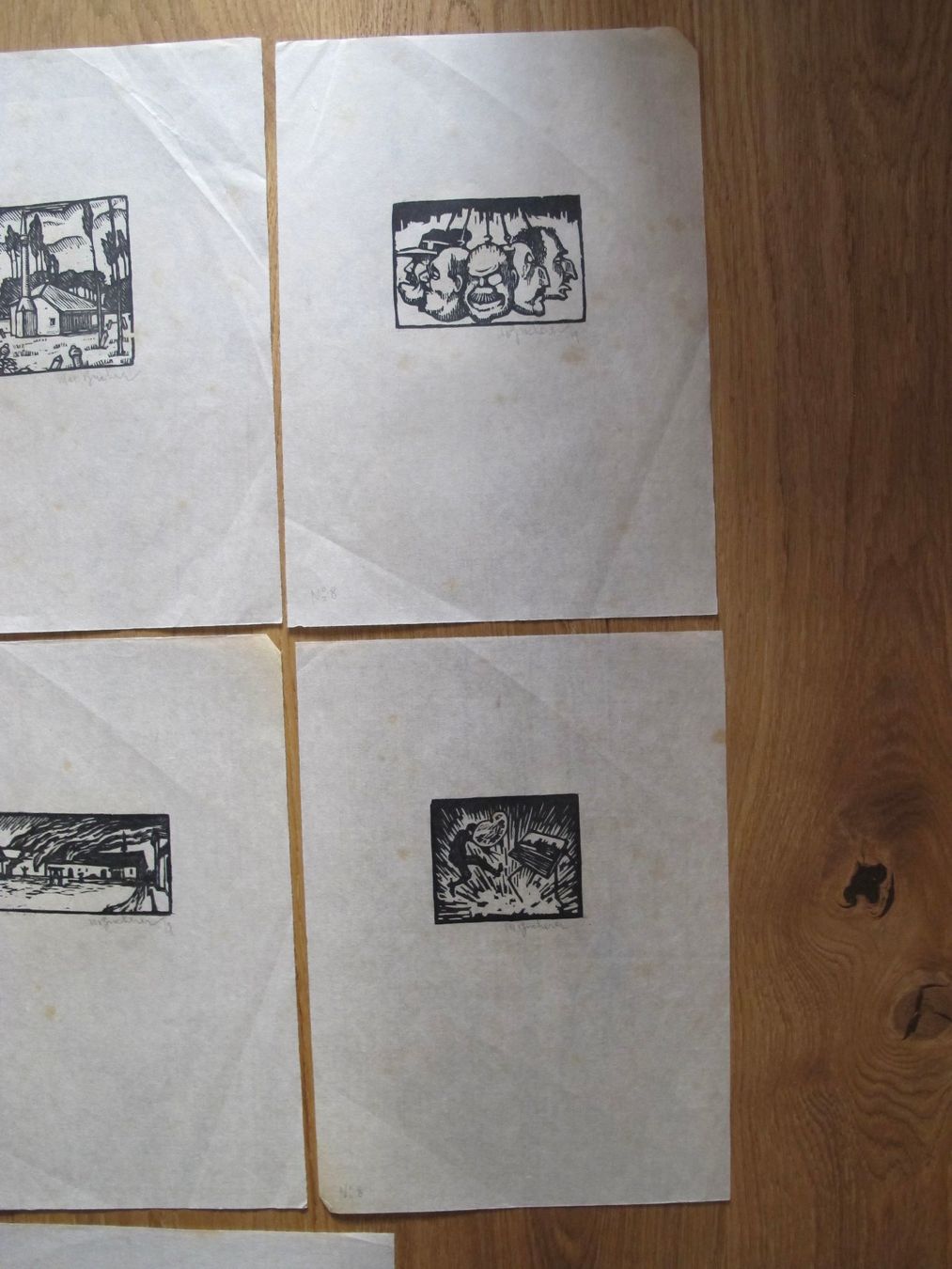 Xilografie: Max Bucherer 7 Holzschnitte – Usato da Wädenswil venduto da Turusukko 3