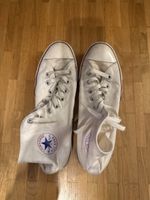 White Converse All Star High Tops, Size US 9.5, Worn