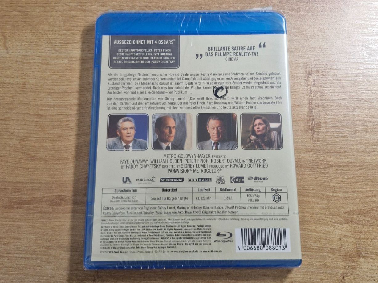 Tutti i DVDs: Network (1976) NEU OVP Bluray – Nuovo e nell'imballaggio originale da Pfungen venduto da Whitie 1
