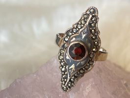 Ring Silber 925 mit rotem Stein