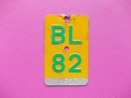 Velonummer / Mofanummer / Töfflinummer  BL 82