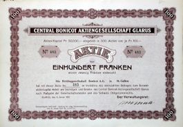 Central Bonicot AG, Glarus - 1931