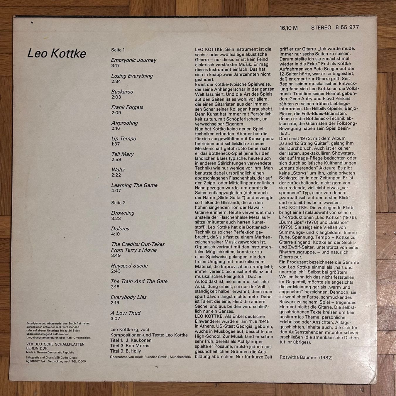 Schallplatten: LP - Leo Kottke - Leo Kottke – Gebraucht aus Breganzona von Onairda75 1